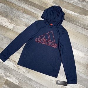 Kids Adidas Climalite Long Sleeve Hooded Shirt 8